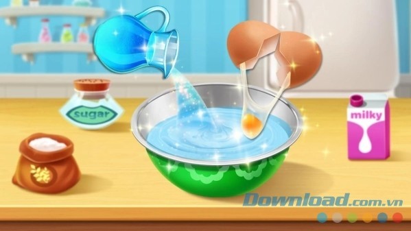 Sweet Cake Shop cho Android hướng dẫn chi tiết từng bước làm bánh đơn giản và dễ hiểu