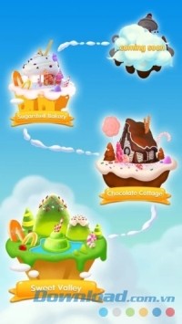 Bản đồ đẹp mắt của Sweet Candy Fever cho Android