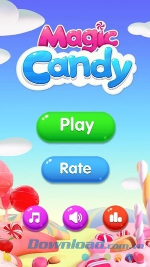 Giao diện chính của Sweet Candy Fever cho Android