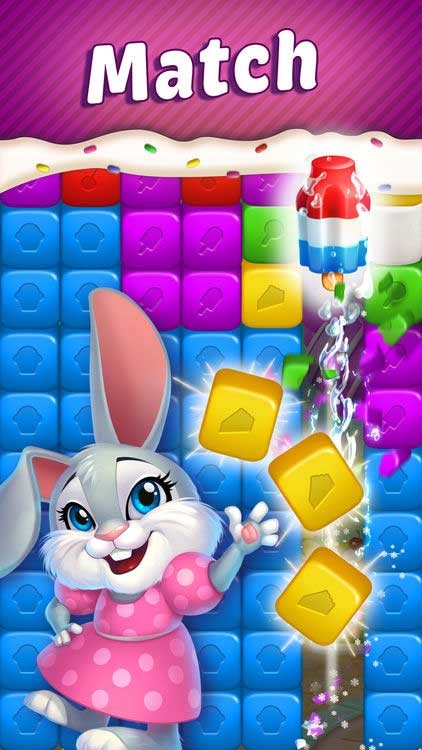 Ghép nối nhiều hơn 3 khối có cùng màu sắc nằm cạnh nhau để loại bỏ chúng