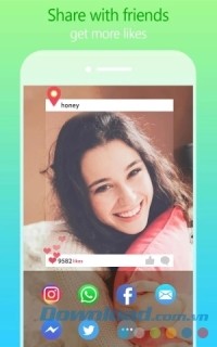 Sweet Selfie Pro cho Android hỗ trợ chia sẻ mạng xã hội