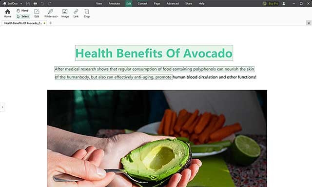 SwifDoo PDF có thiết kế trực quan và các công cụ chỉnh sửa hữu ích