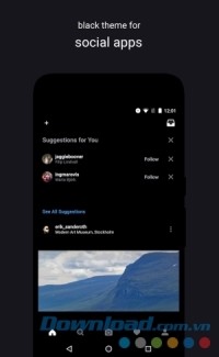 Swift Black Substratum Theme cho Android cá nhân hóa điện thoại