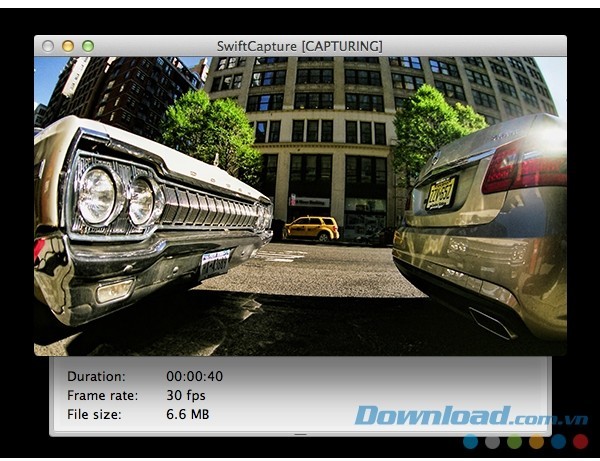Giao diện chính của ứng dụng chụp ảnh màn hình và quay video SwiftCapture cho Mac