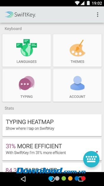 Các tùy chọn của SwiftKey Beta