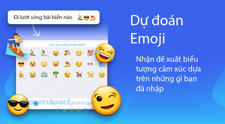 Microsoft SwiftKey hỗ trợ dự đoán và gợi ý Emoji phù hợp