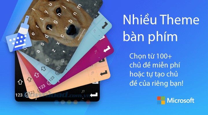 Microsoft SwiftKey có nhiều chủ đề bàn phím