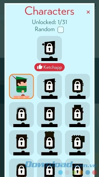 Mở khóa nhân vật mới