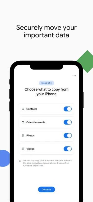 Switch to Android chuyển dữ liệu từ iPhone sang Android an toàn