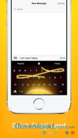 Swype cho iOS có nhiều emoji đẹp