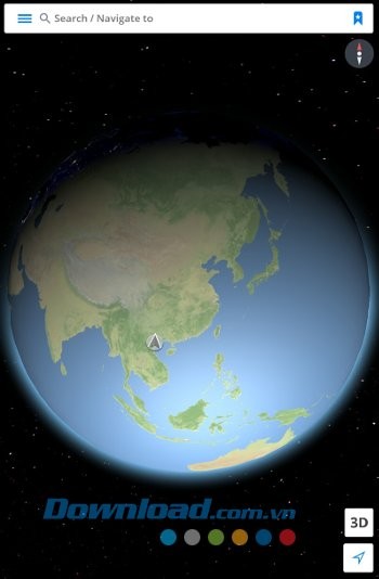 Dễ dàng thu phóng bản đồ trên GPS Navigation & Maps Sygic