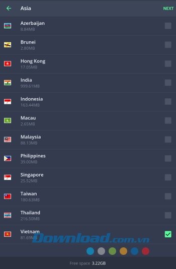GPS Navigation & Maps Sygic hỗ trợ nhiều quốc gia khác nhau