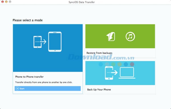 SynciOS Data Transfer cho Mac