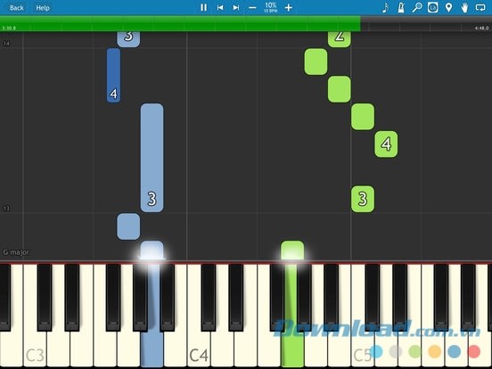 Synthesia cho iOS hướng dẫn đánh đàn qua trò chơi hấp dẫn