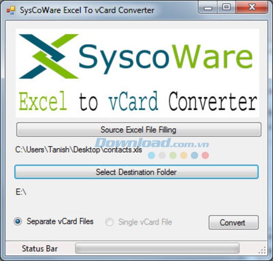 SyscoWare Excel To vCard Converter