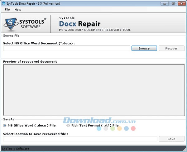 SysTools Docx Repair