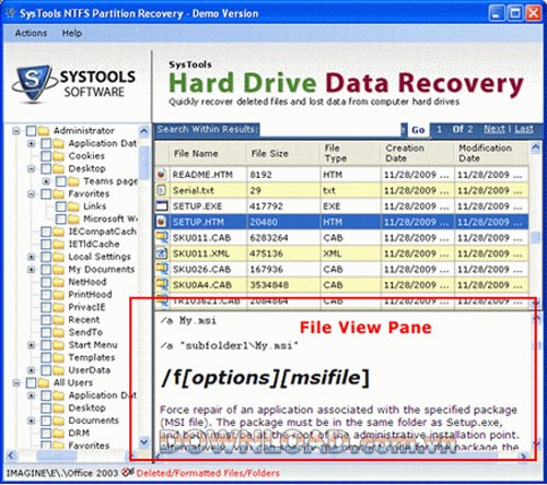 SysTools Hard Drive Data Recovery