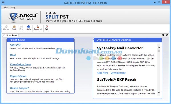 SysTools Split PST
