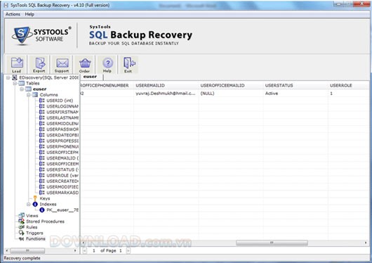 SysTools SQL Backup Recovery.