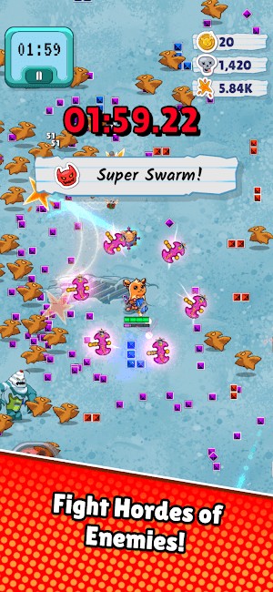 Taco Hamster Hero cho bạn cùng chuột Taco chiến đấu với các quái vật kẻ thù