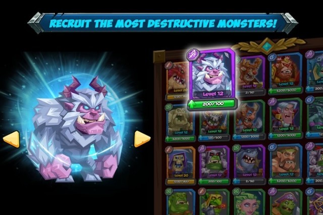 Thu thập những quái vật mạnh mẽ