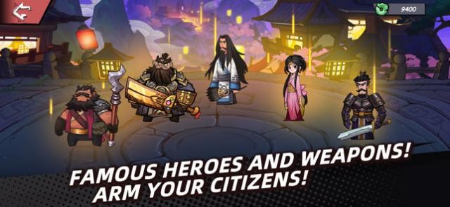 Chơi với các vị tướng Tam Quốc nổi tiếng, trang bị cho họ vũ khí mạnh mẽ