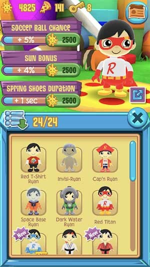 Kiếm thật nhiều điểm để mở khóa các bộ trang phục tuyệt vời cho Ryan