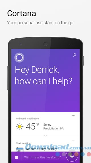Ứng dụng trợ lý ảo Cortana