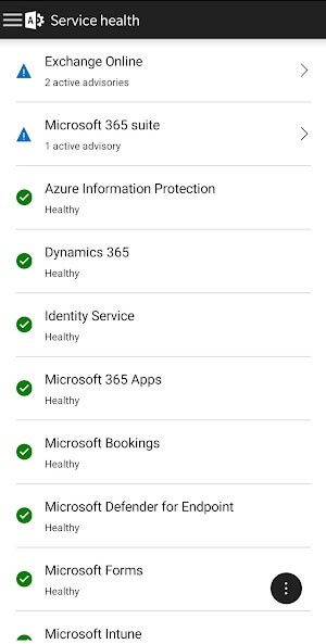 Theo dõi tình trạng dịch vụ (Service Health) của toàn bộ dịch vụ Microsoft