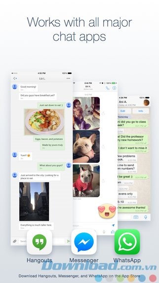 Hỗ trợ các ứng dụng chat