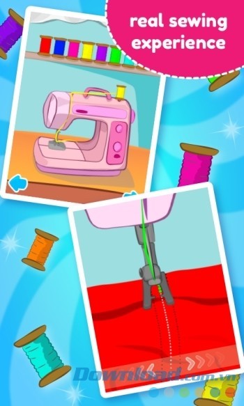 Điều khiển máy khâu thật khéo léo