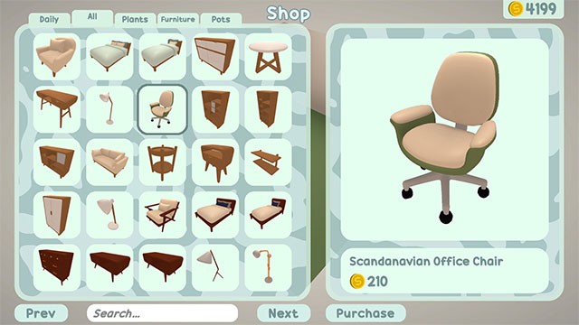 Sử dụng số tiền bán cây để mua các món đồ nội thất, trang trí đa phong cách