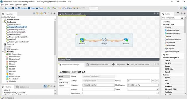 Talend Open Studio for Data Integration là phần mềm phân tích dữ liệu mã nguồn mở