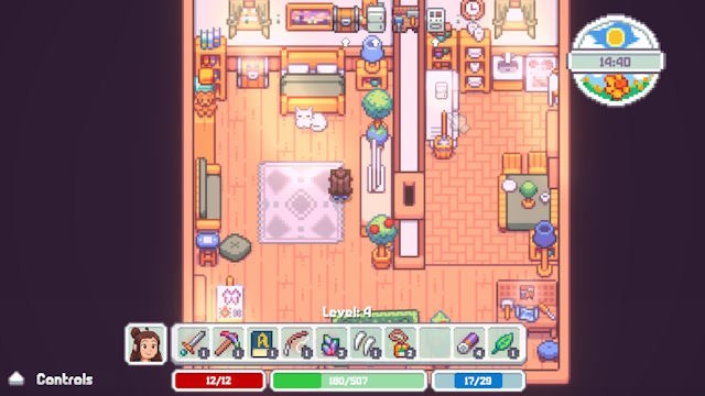 Trải nghiệm đồ họa pixel dễ thương và ấm cúng