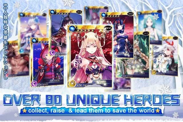 Tales of Erin for Android có hơn 80 anh hùng sở hữu những sức mạnh độc đáo