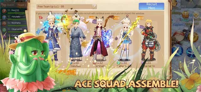 Lập team với bạn bè hoặc người chơi khác trên toàn cầu trong Tales of Wind