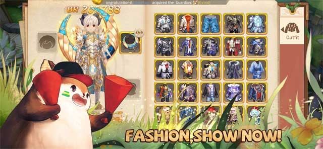 Tùy chỉnh nhân vật trong Tales of Wind với nhiều phong cách thời trang khác nhau