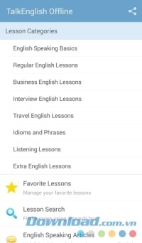 Ứng dụng luyện nói TalkEnglish Offline cho Android