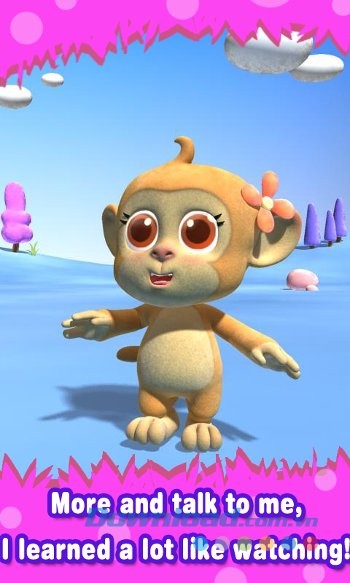 Trò chuyện cùng khỉ trong game Talking Monkey