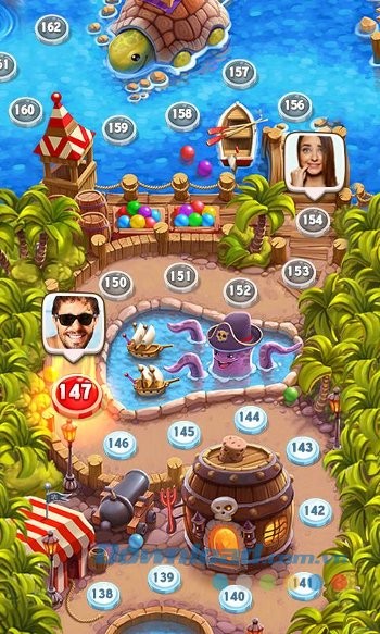 Bản đồ game Talking Tom Bubble Shooter