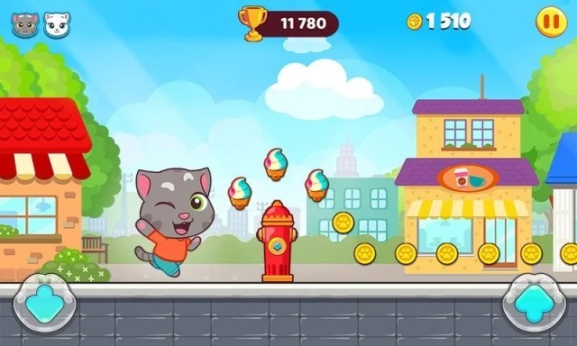 Tham gia chuyến phiêu lưu thu thập lại kẹo cùng mèo Tom trong game Talking Tom Candy Run