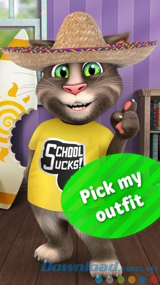 Thay quần áo cho Tom