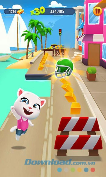 Giao diện chơi Talking Tom Gold Run trên Android