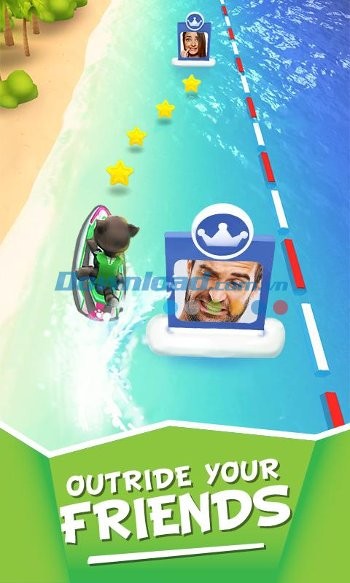 Thử thách bạn bè trong Talking Tom Jetski cho Android