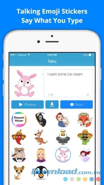 Trò chuyện trên Facebook Messenger và iMessage với sticker động kèm âm thanh