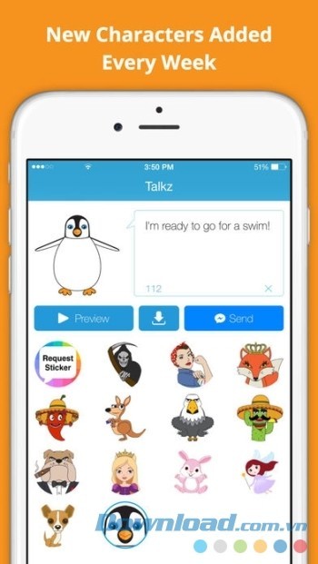 Bổ sung nhân vật mới hàng tuần