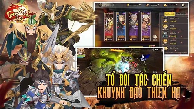 Xây dựng tổ đội tác chiến Tam Quốc Chiến Chibi