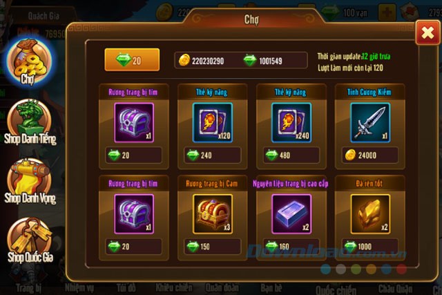 Chợ trong Tam Quốc GO