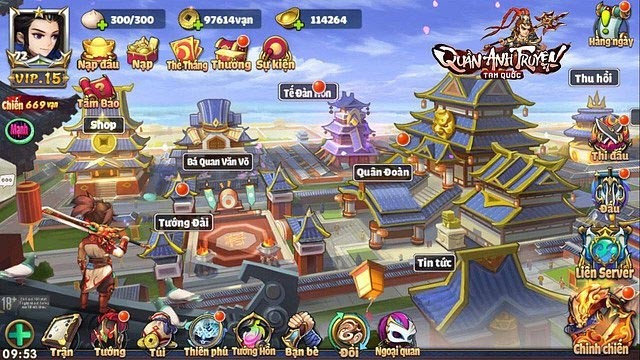 Giao diện chính trong game