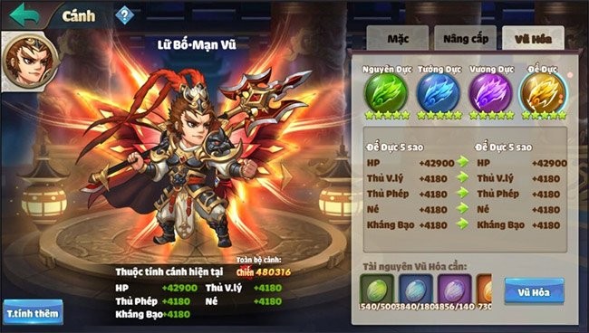 Vũ hóa cho nhân vật